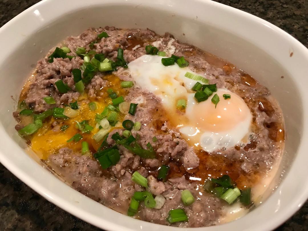 肉饼蒸蛋