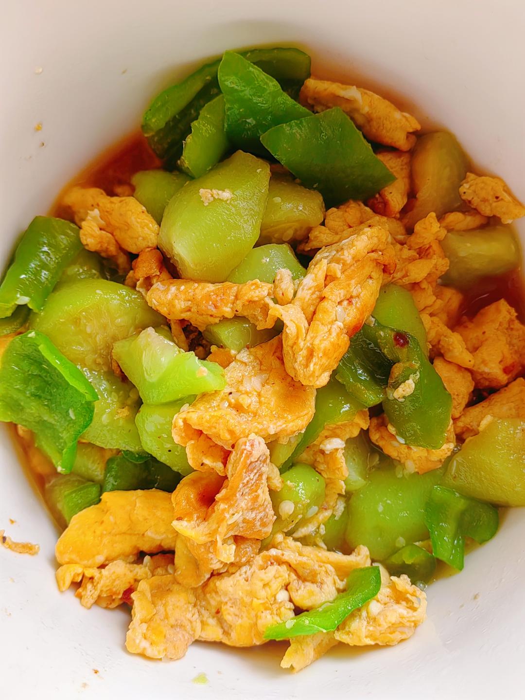 夏日小炒之丝瓜炒蛋的做法