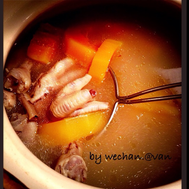 花生木瓜鸡脚汤