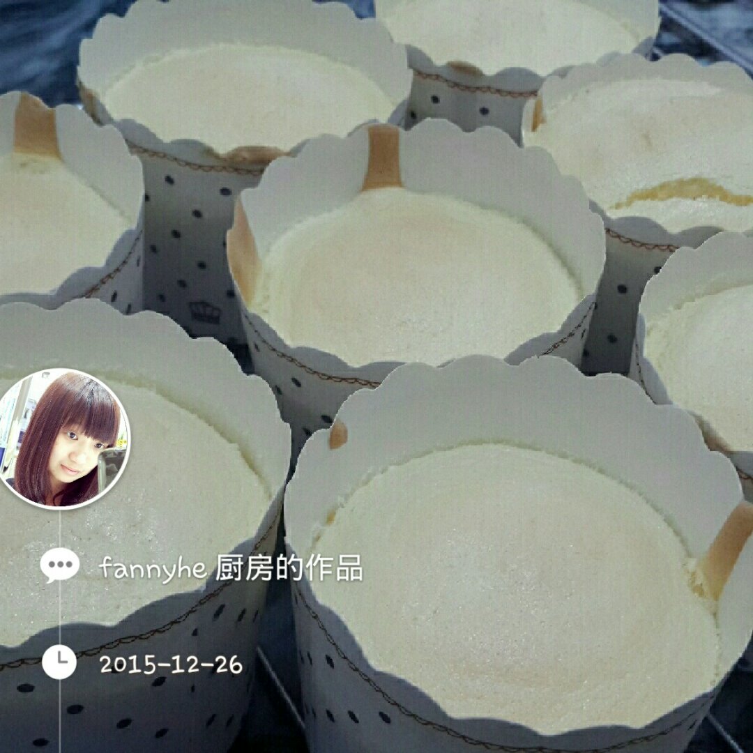 软绵绵戚风纸杯蛋糕