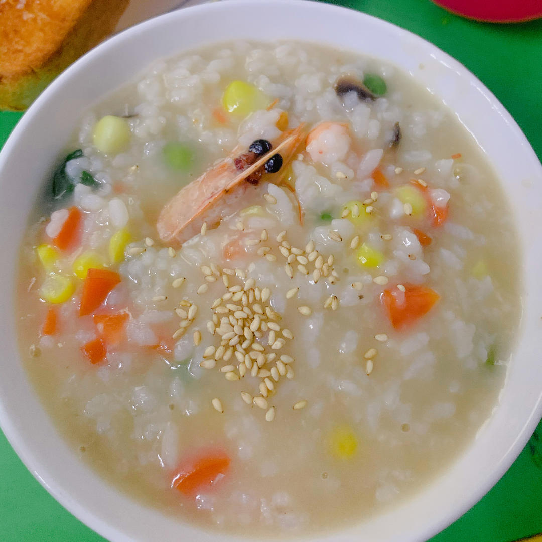 蔬菜虾仁粥