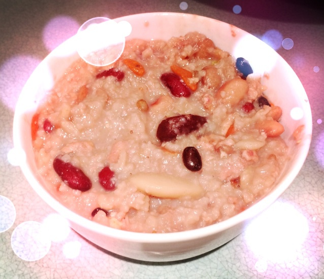 电饭煲煮豆粥