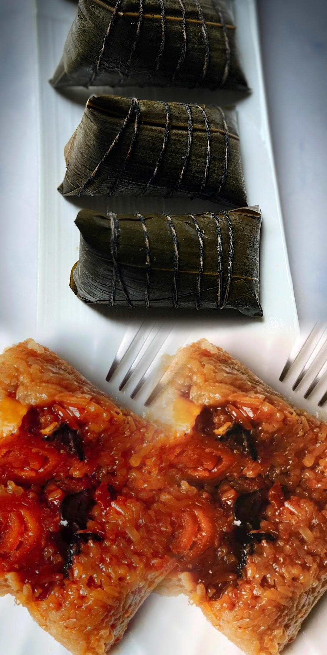 咸蛋黄香菇肉粽子