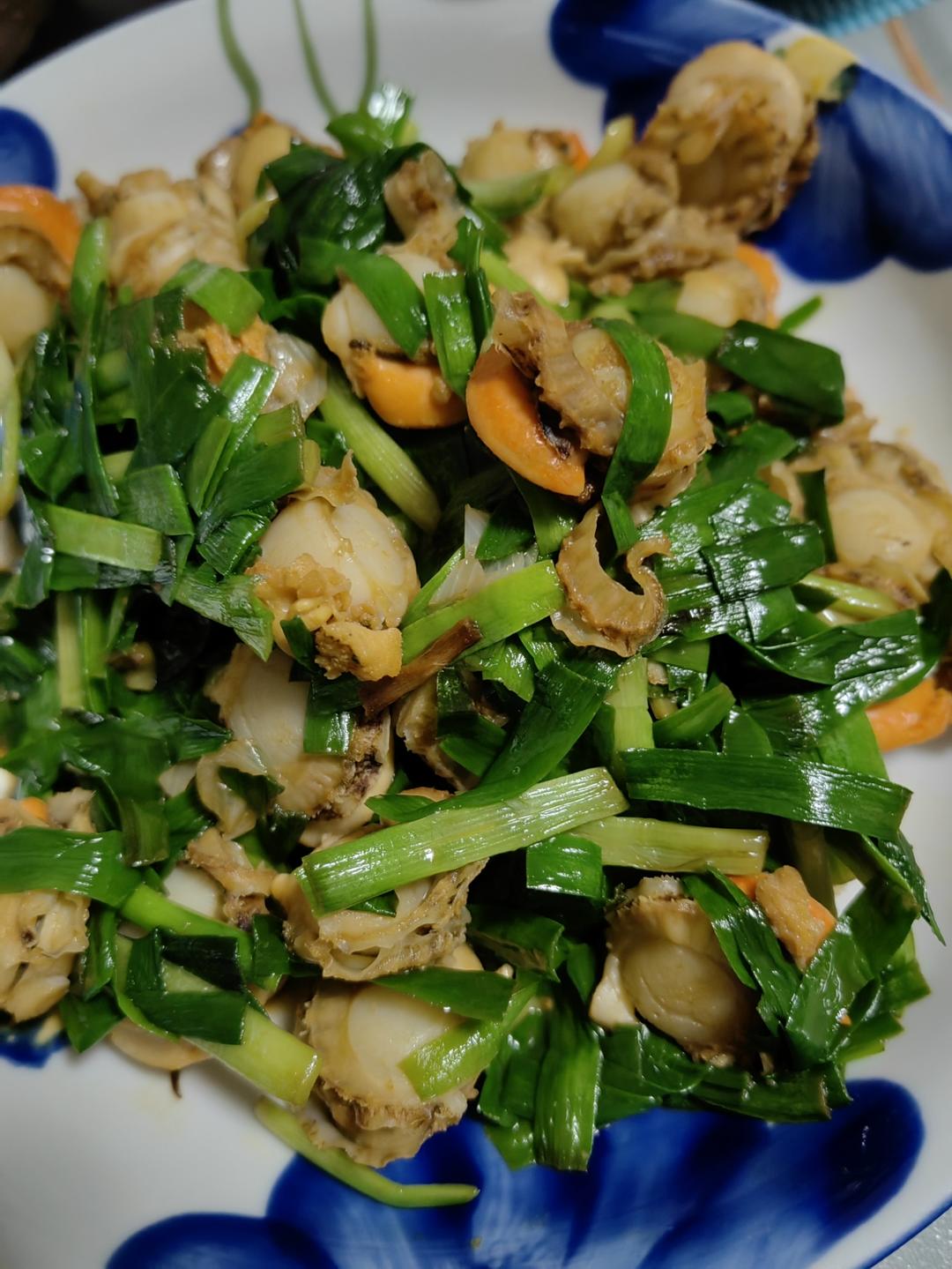 韭菜炒扇贝
