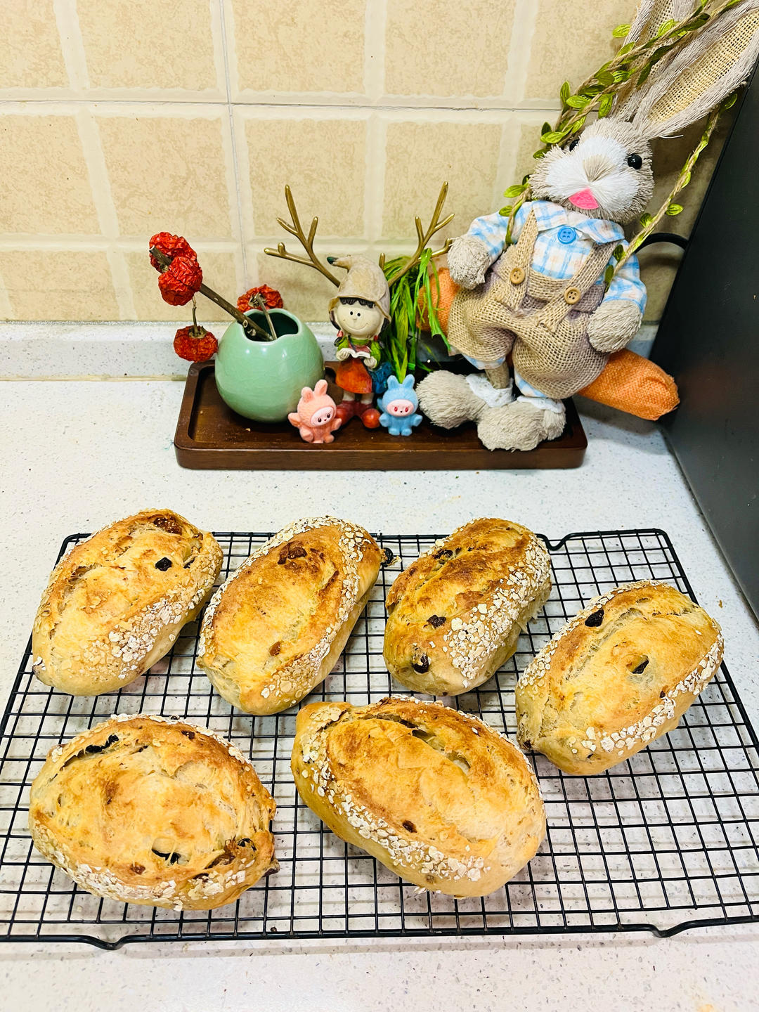 全麦蔓越莓核桃软欧包