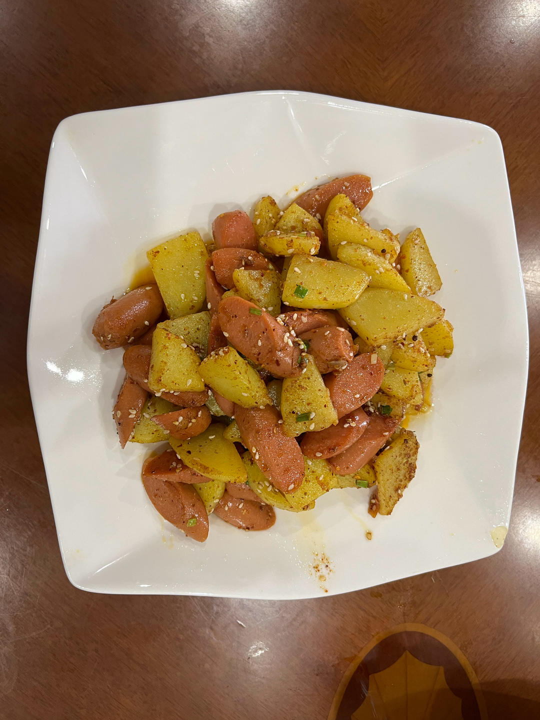 香辣孜然土豆火腿肠～秒杀烧烤店！！