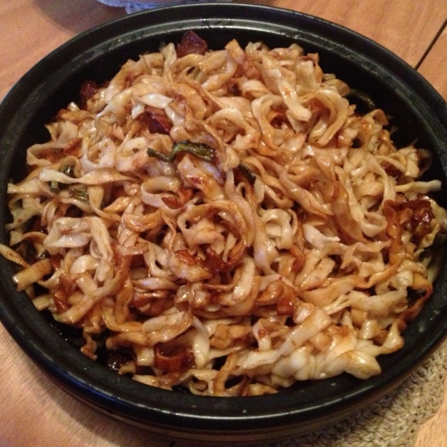 jules口内口做的塔吉锅豆角焖面