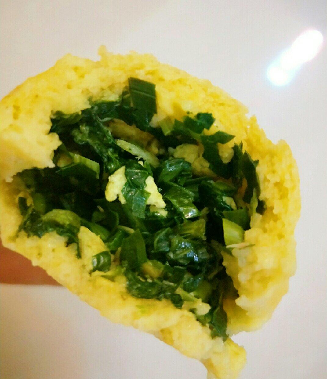 香喷喷玉米面菜饽饽
