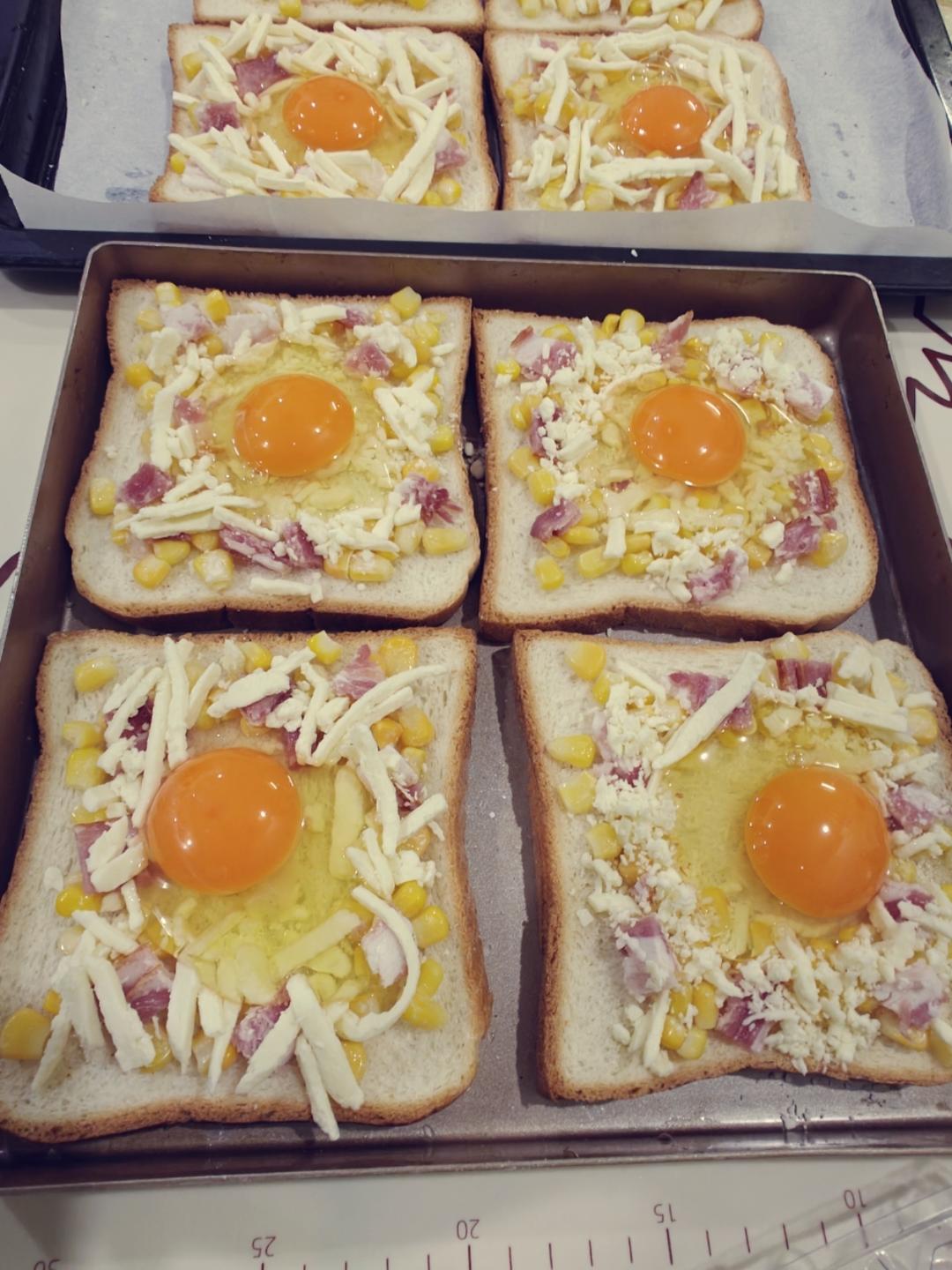 芝士鸡蛋爆浆吐司