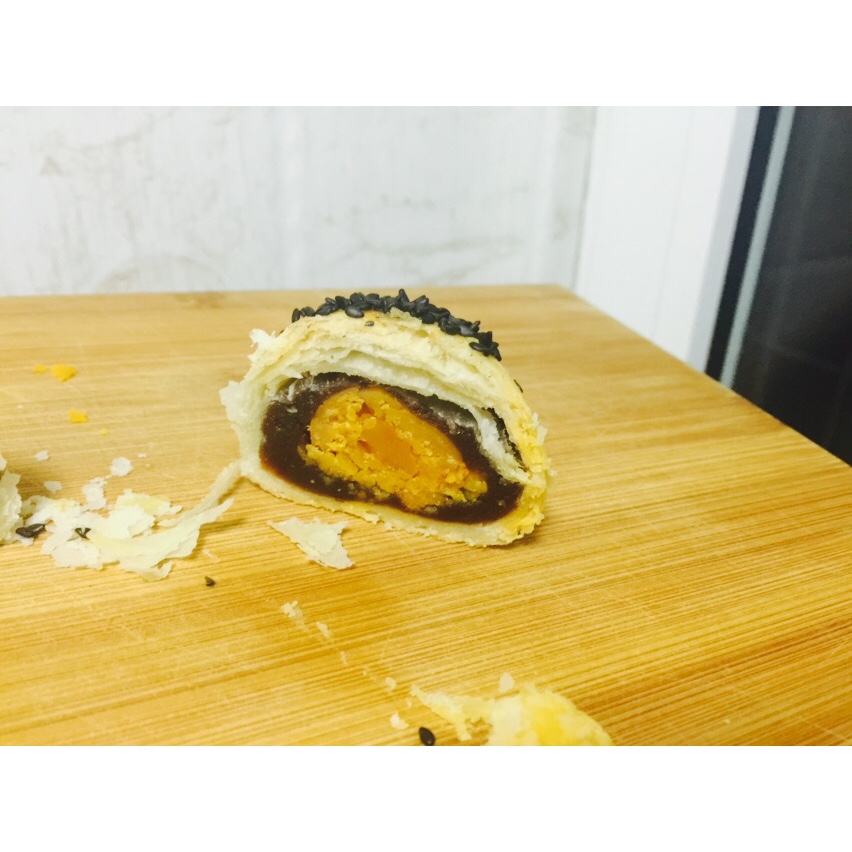 蛋黄酥~紫薯、抹茶、原味~花好月圆，中秋快乐~内附一次做六色蛋黄酥方法~