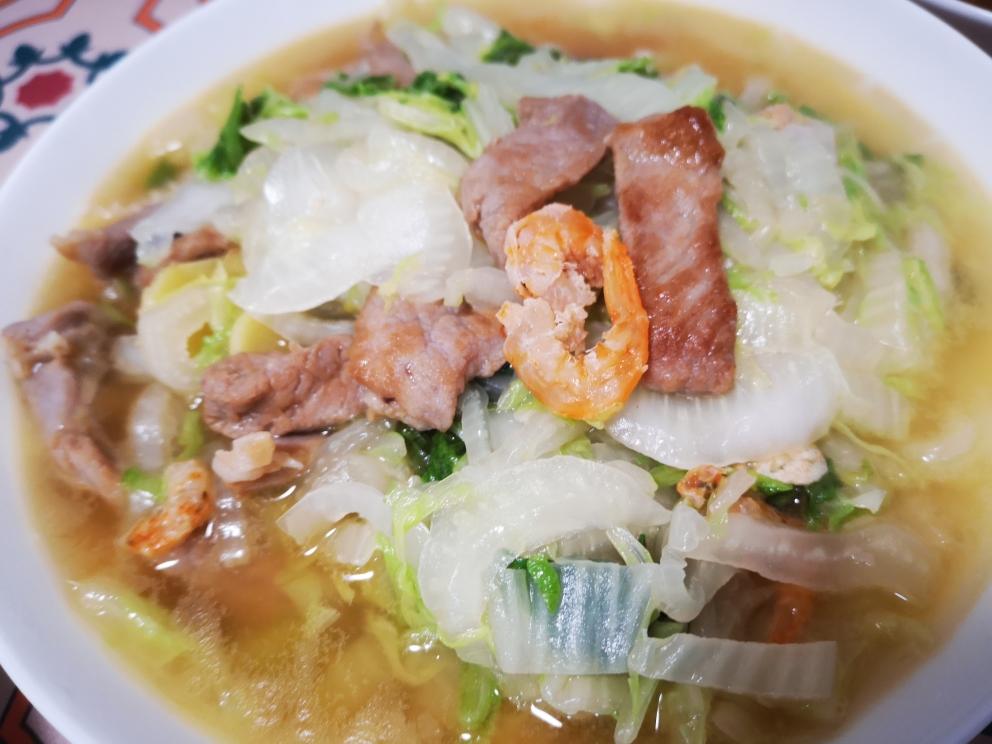 鲜香的虾干潮白炒肉片
