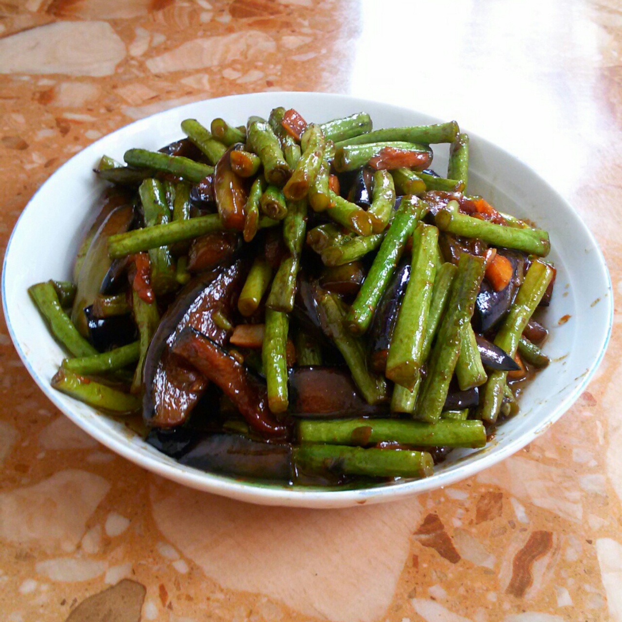 豆角烧茄子