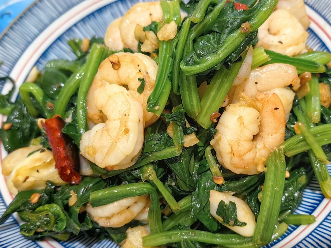 虾仁烧菠菜