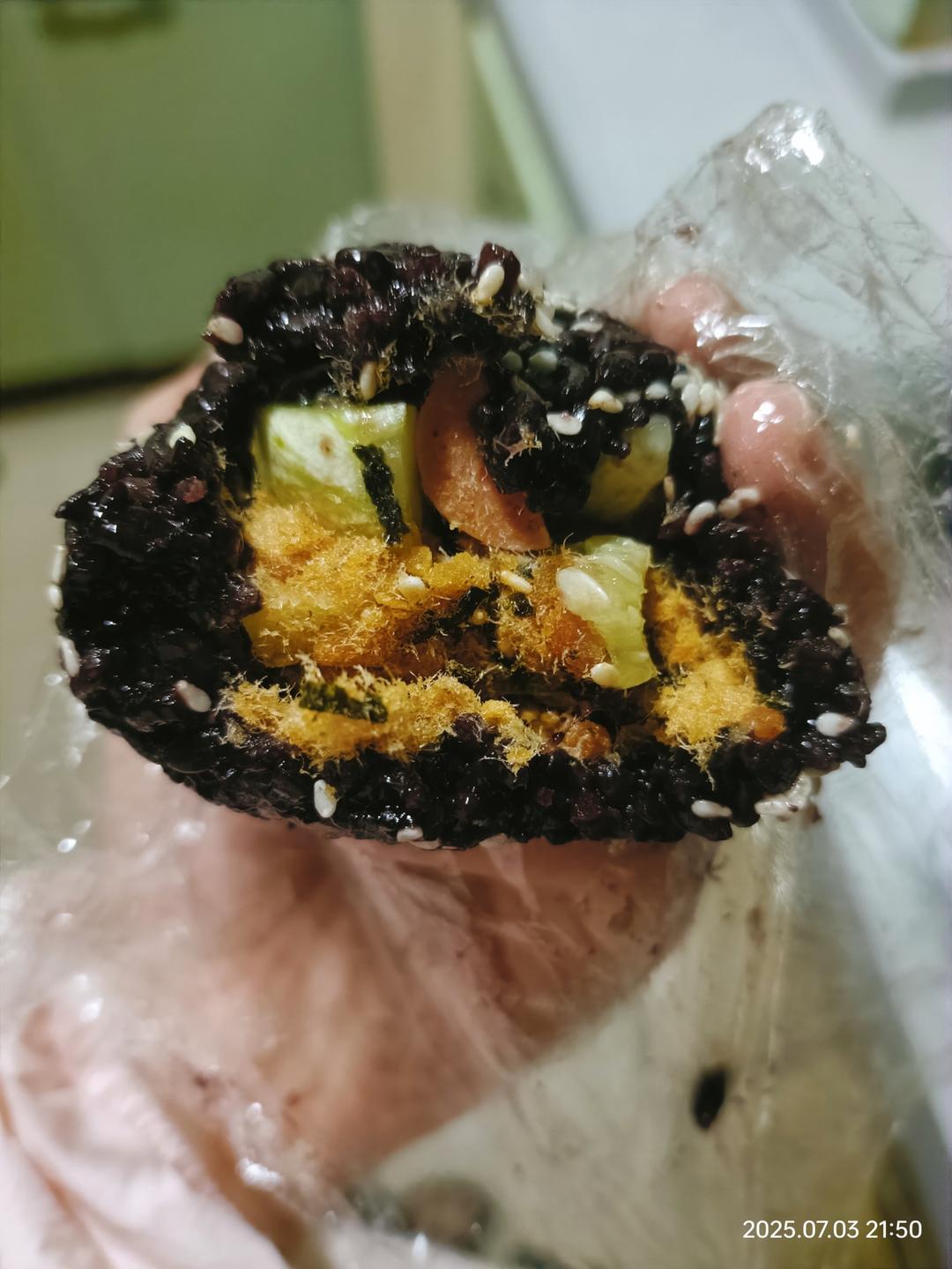 黑米粢饭团