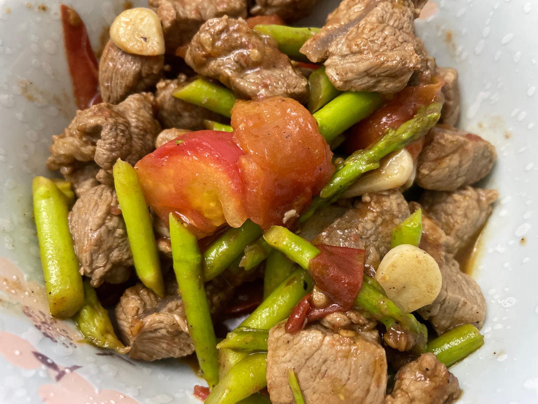 减脂餐/芦笋番茄炒牛肉