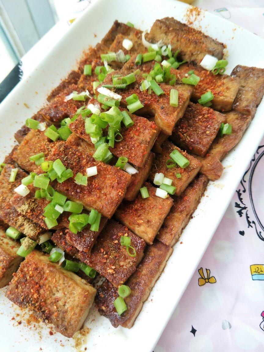下厨房用户395y做的香煎豆腐烧烤铁板味