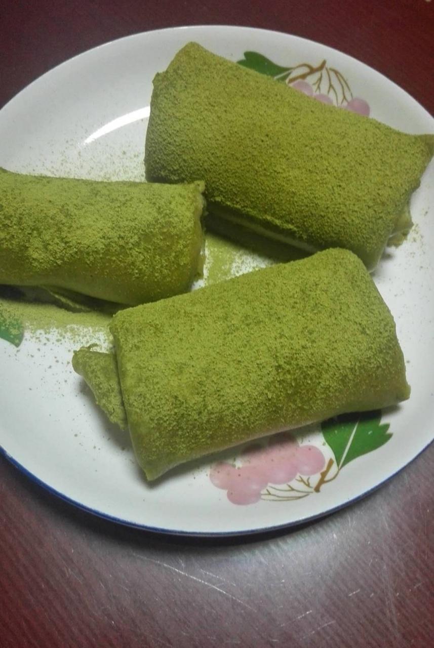 网红食谱│抹茶毛巾卷