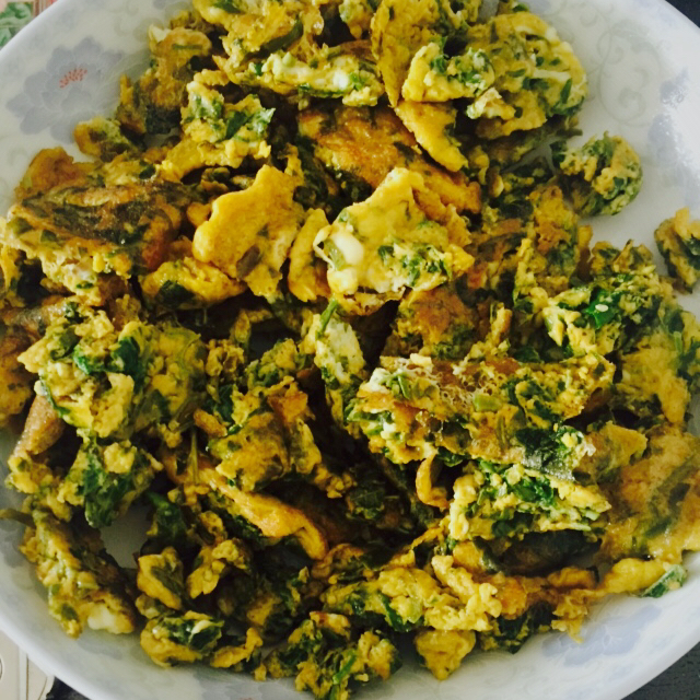 香椿头炒鸡蛋