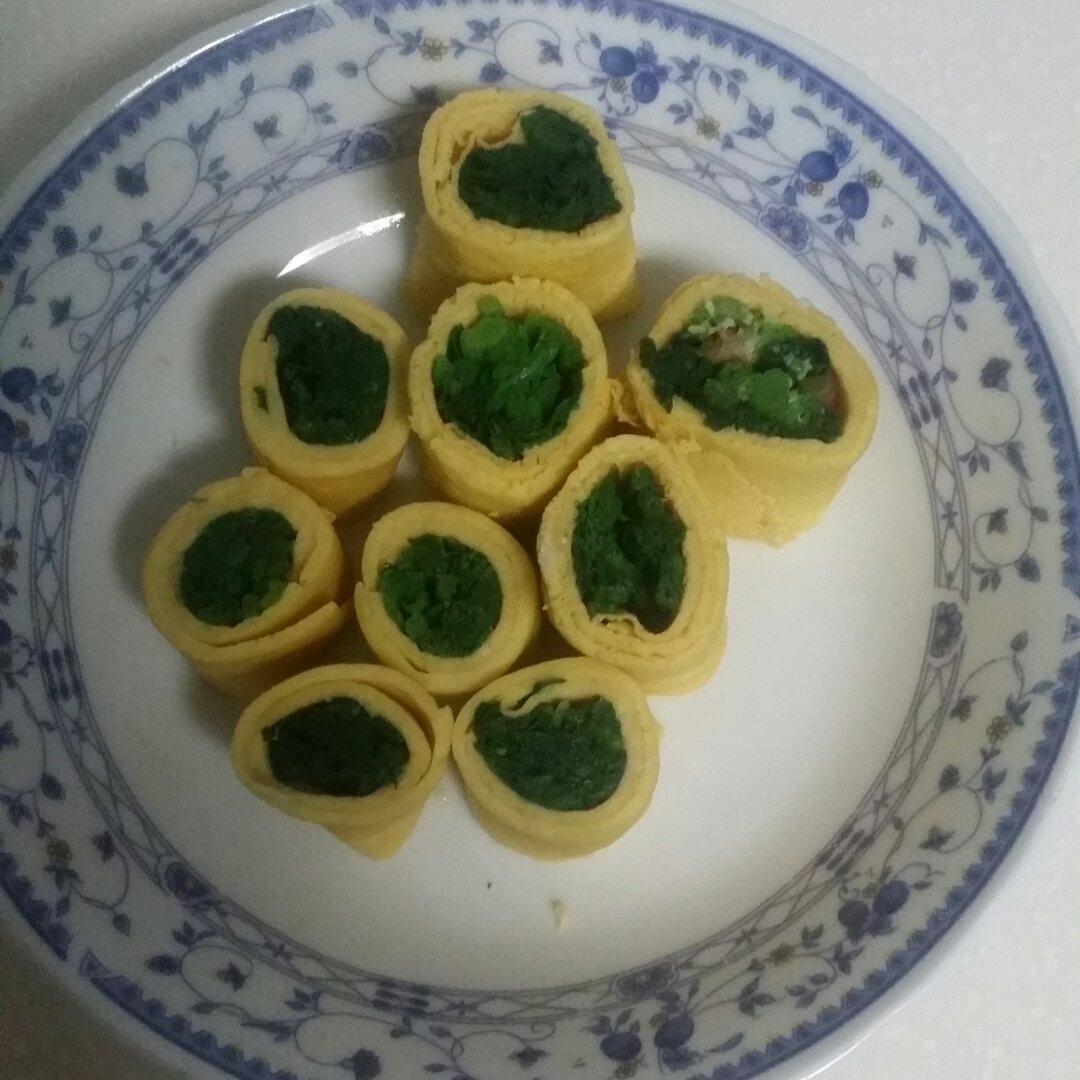 好吃又简单的鸡蛋菠菜卷