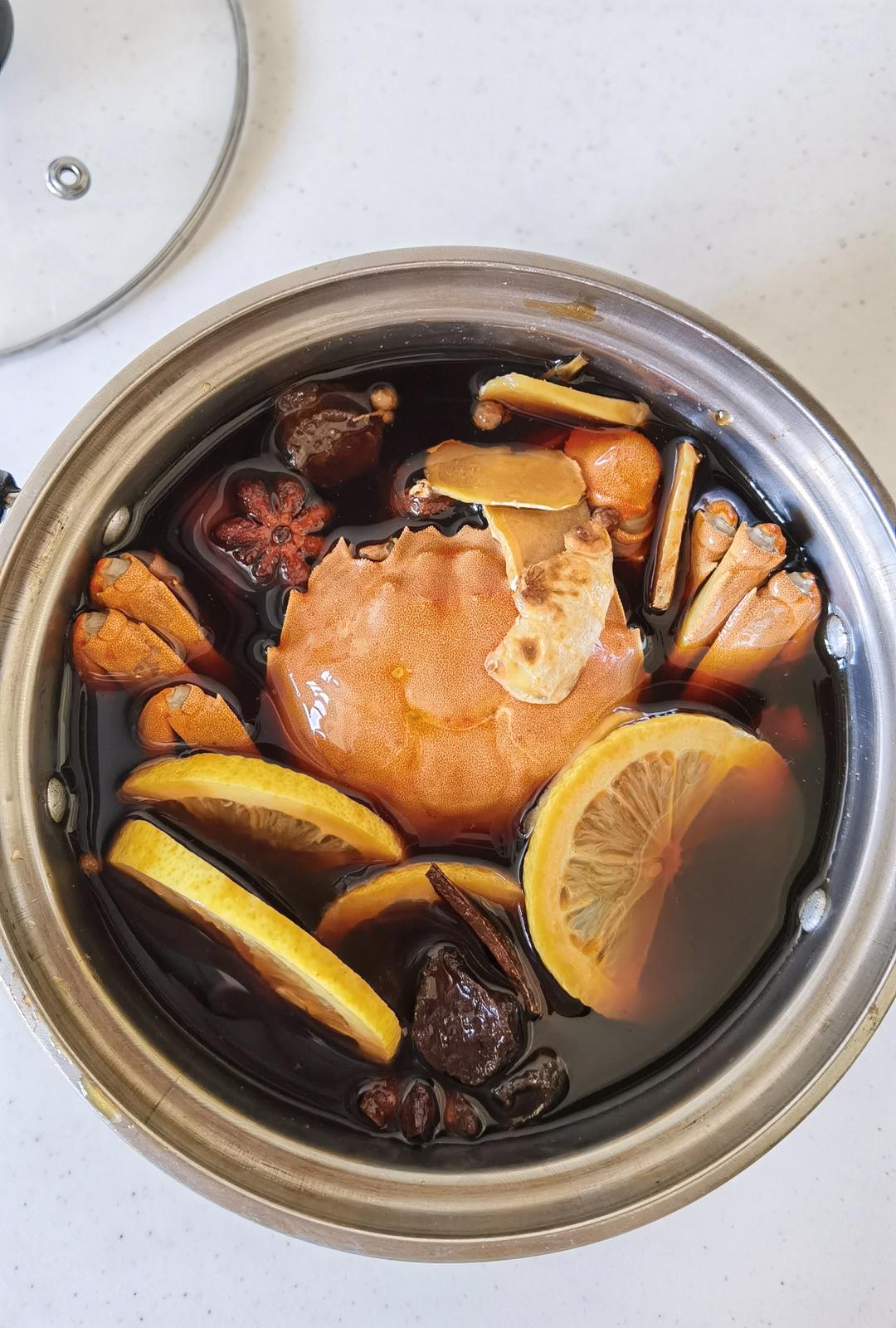 花雕冰镇大闸蟹