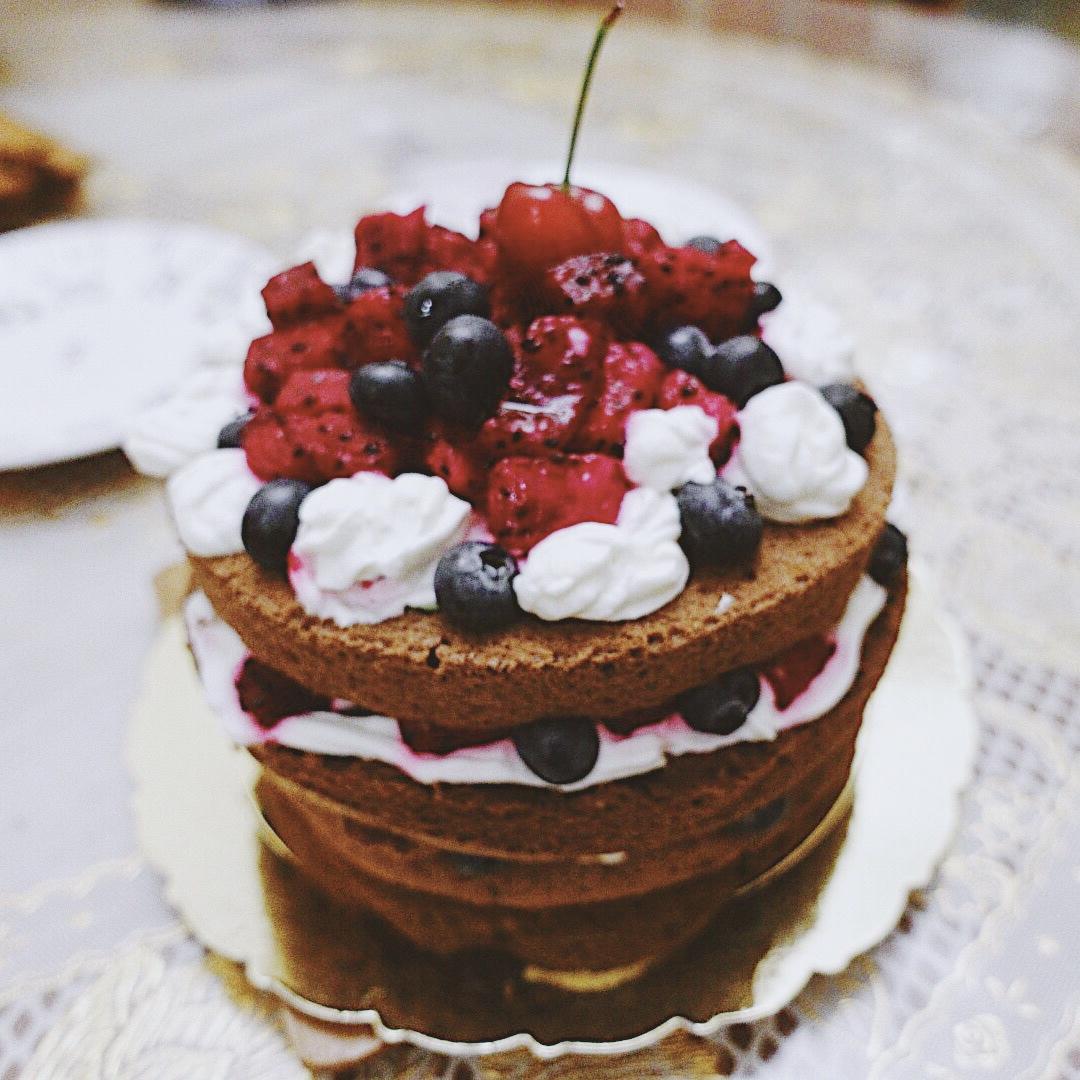 巧克力可可戚风裸蛋糕（含视频）