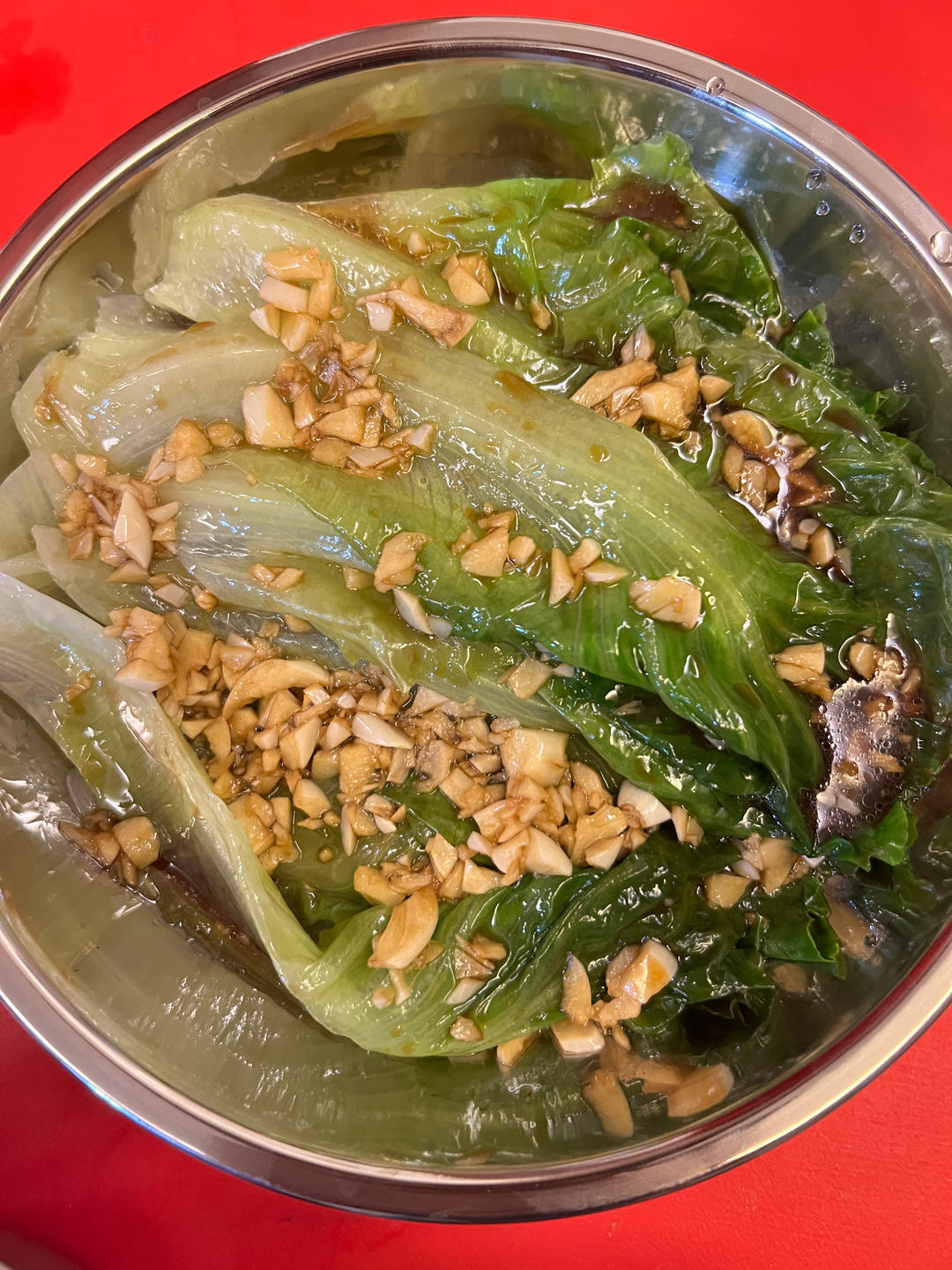 一点不输饭店的白灼罗马生菜