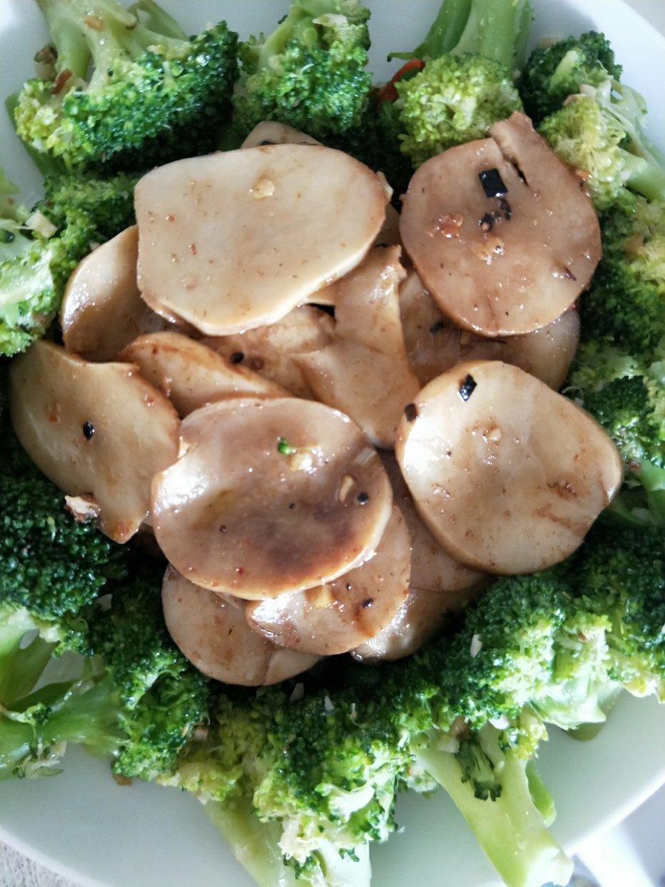 杏鲍菇扣西兰花