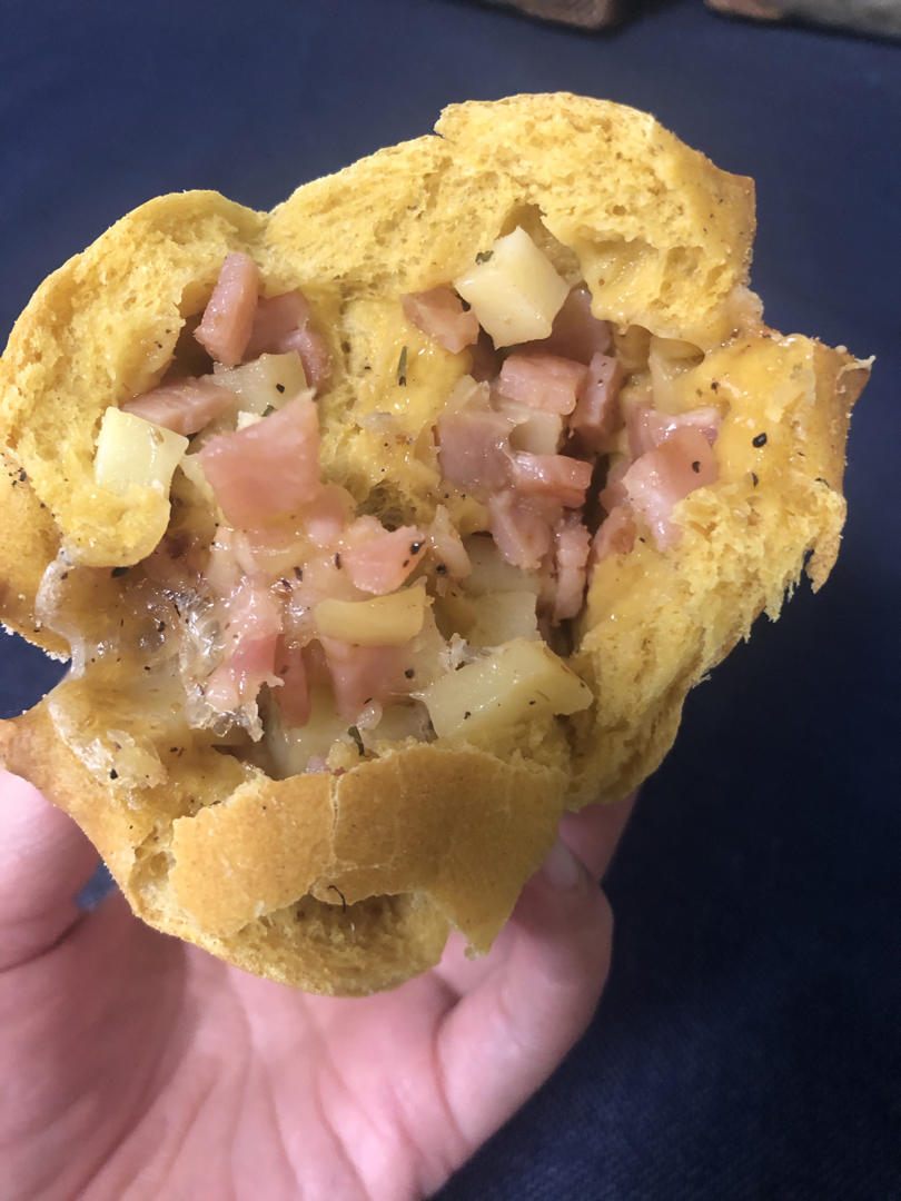 咖喱土豆培根小圆面包【不藏私】