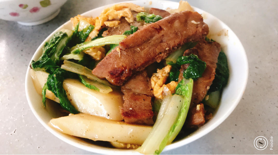 鸡蛋炒年糕➕香肠