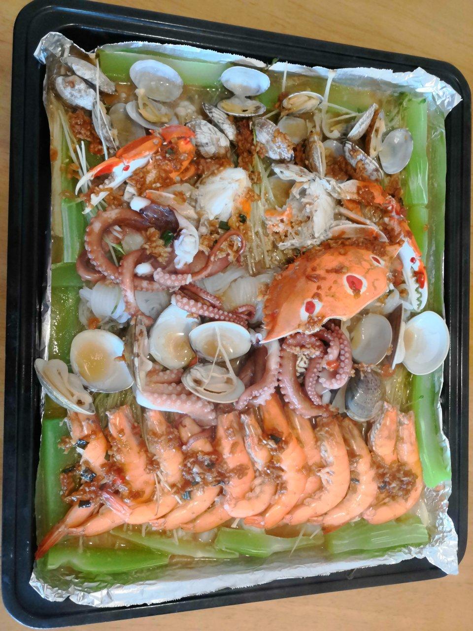 蒜蓉海鲜蔬菜大咖