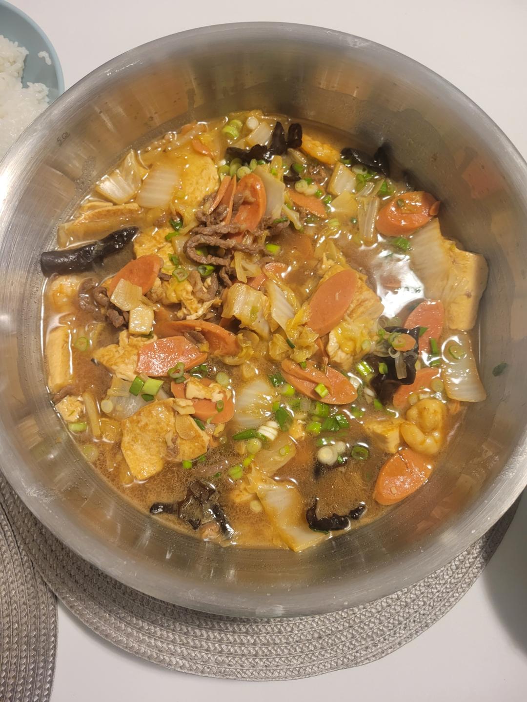 白菜豆腐煲