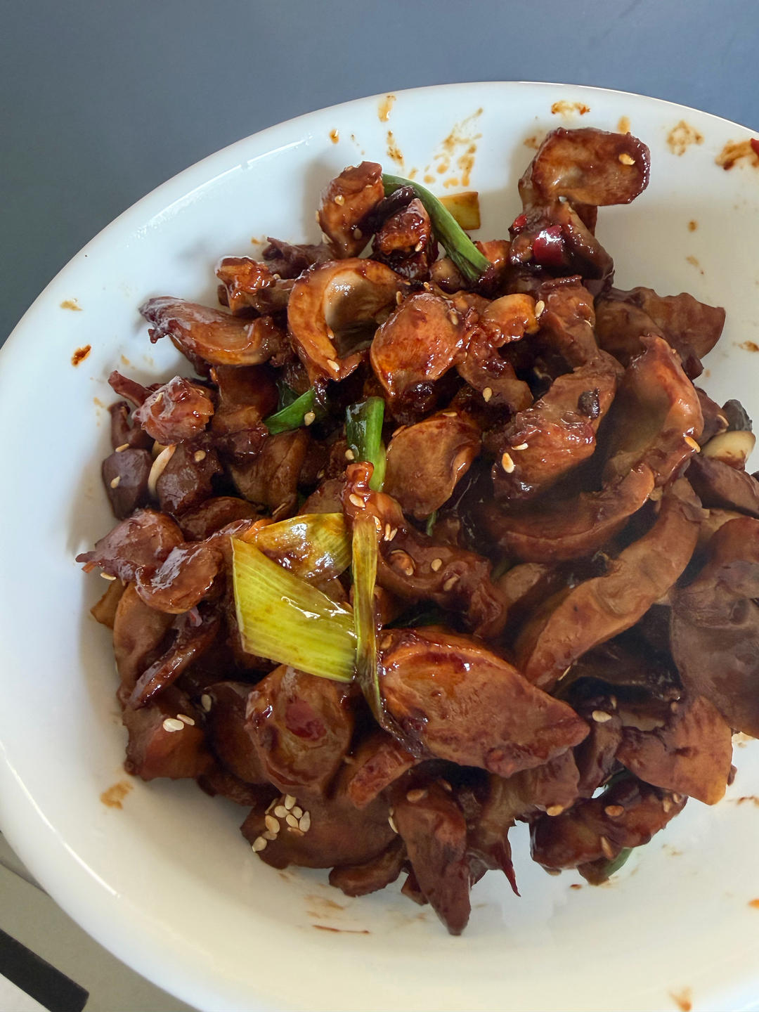 堪比饭店的味道.爆炒孜然鸡胗