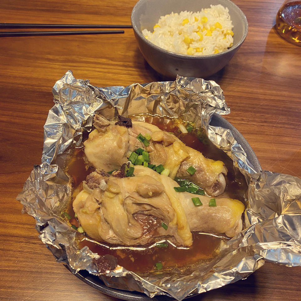 无水无油超嫩蒸鸡腿！！