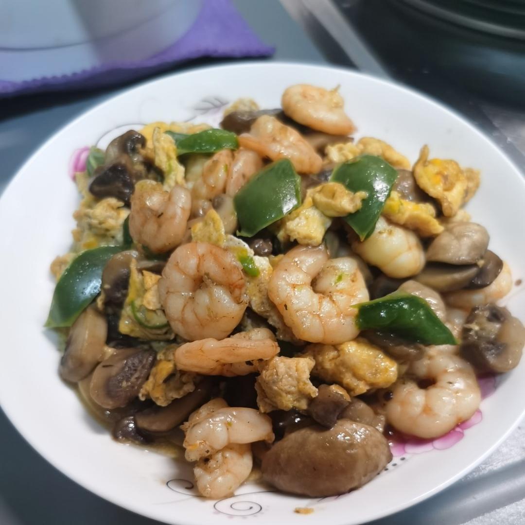 虾仁炒蛋