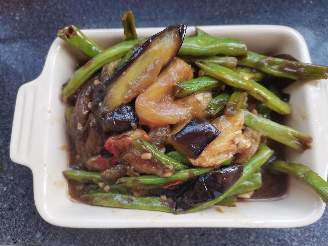 豆角烧茄子
