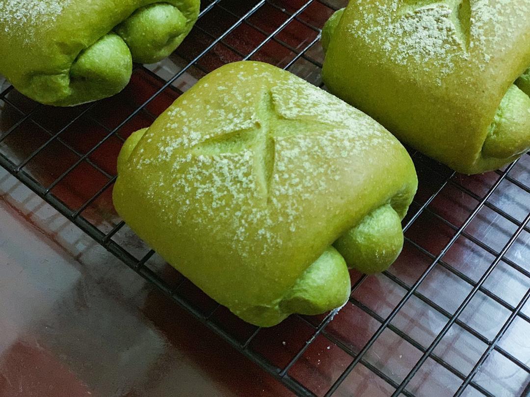 抹茶红豆牛奶卷（超好揉出手套膜的方子）