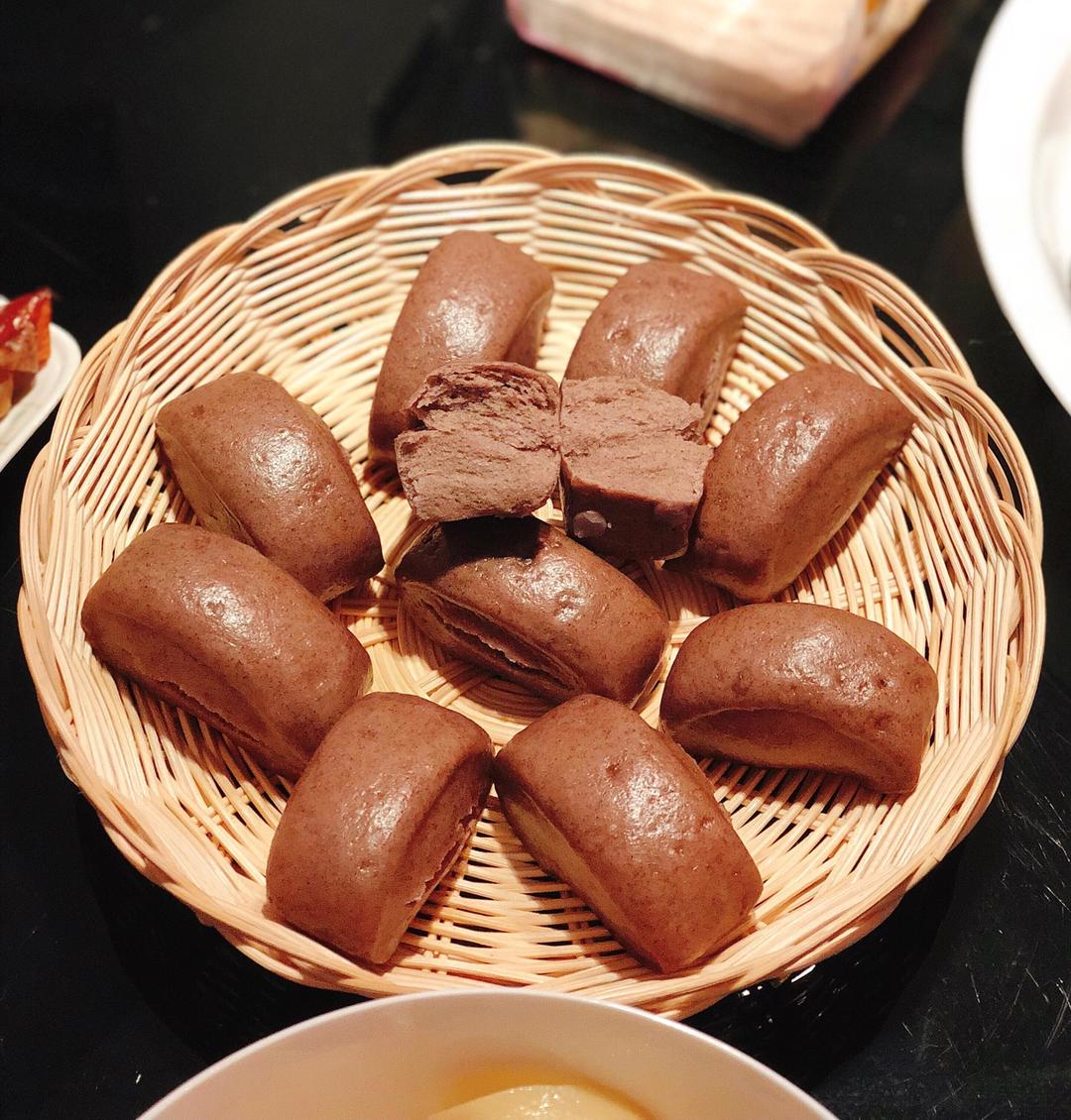 面包机版黑芝麻馒头