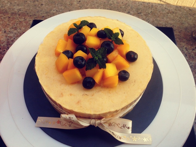 料超足的芒果慕斯蛋糕