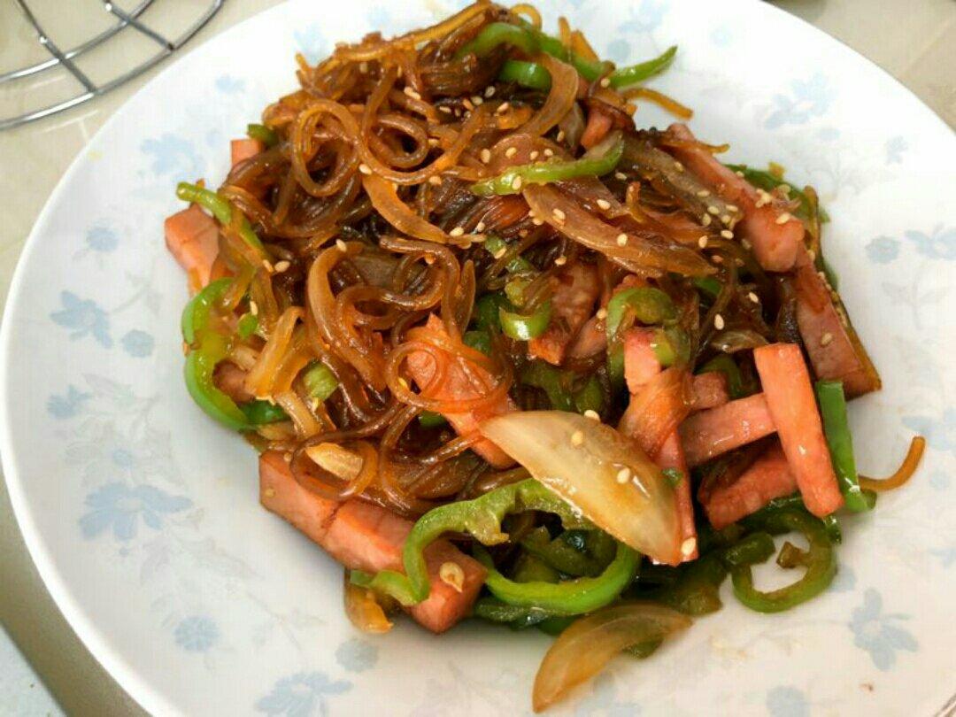 韩式粉丝炒杂菜 Korean Style Glass Noodles with Vegetables
