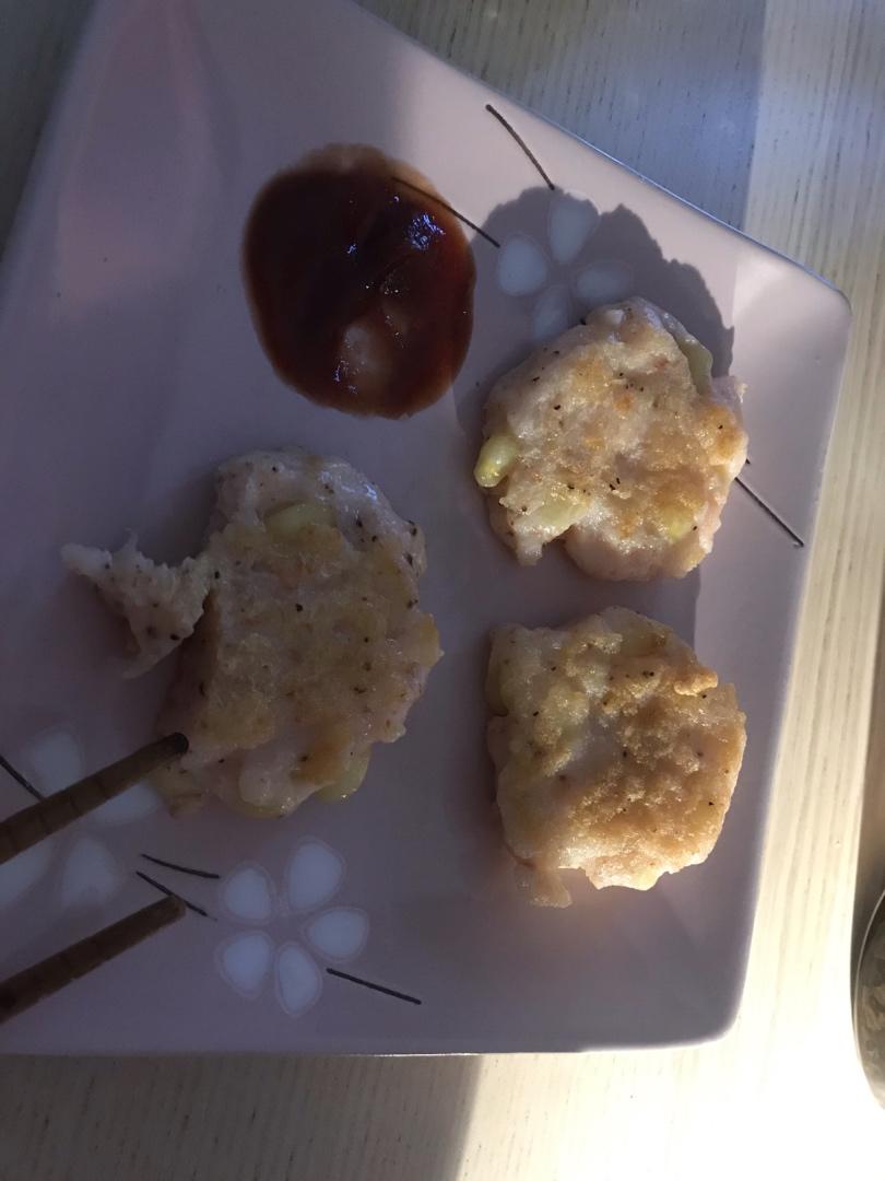 香煎玉米虾饼