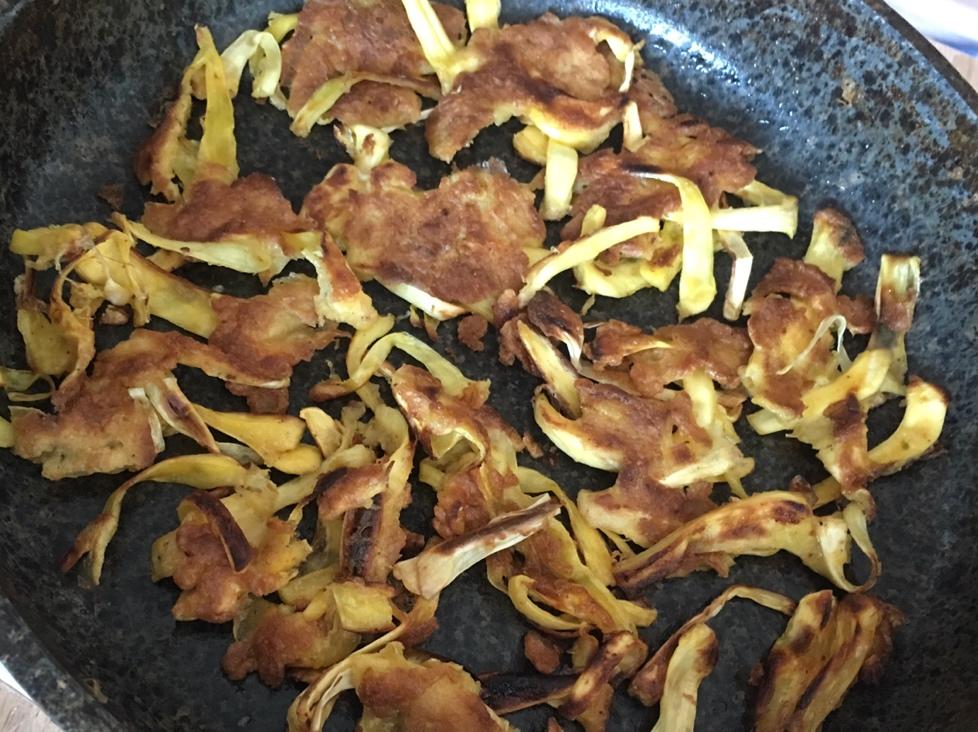 香甜油煎菠萝蜜丝