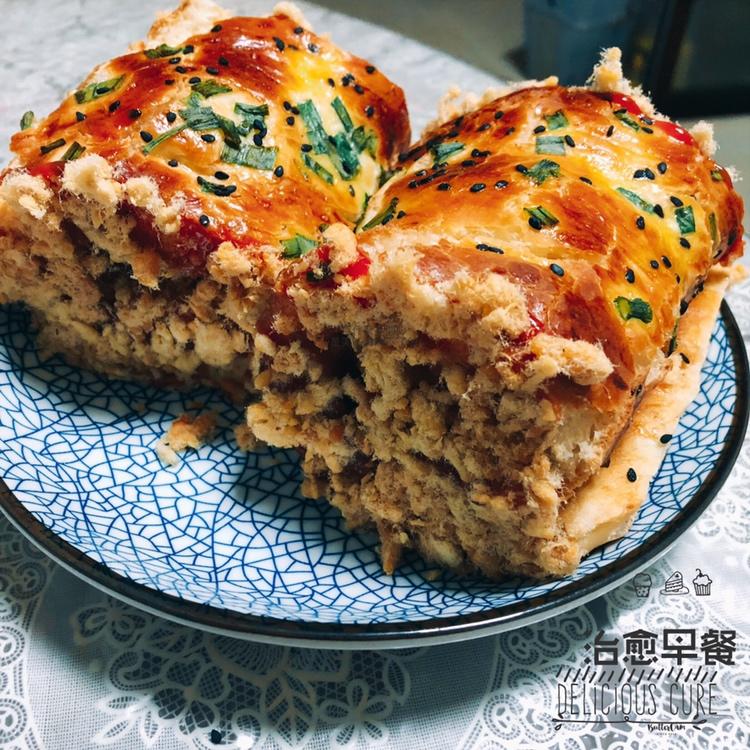 香葱肉松面包卷