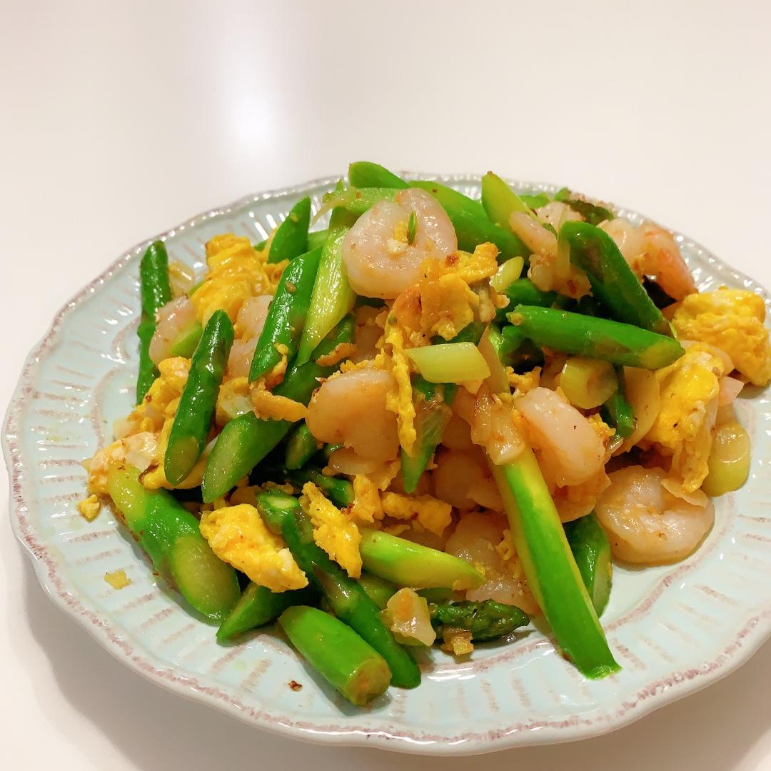 芦笋炒虾仁
