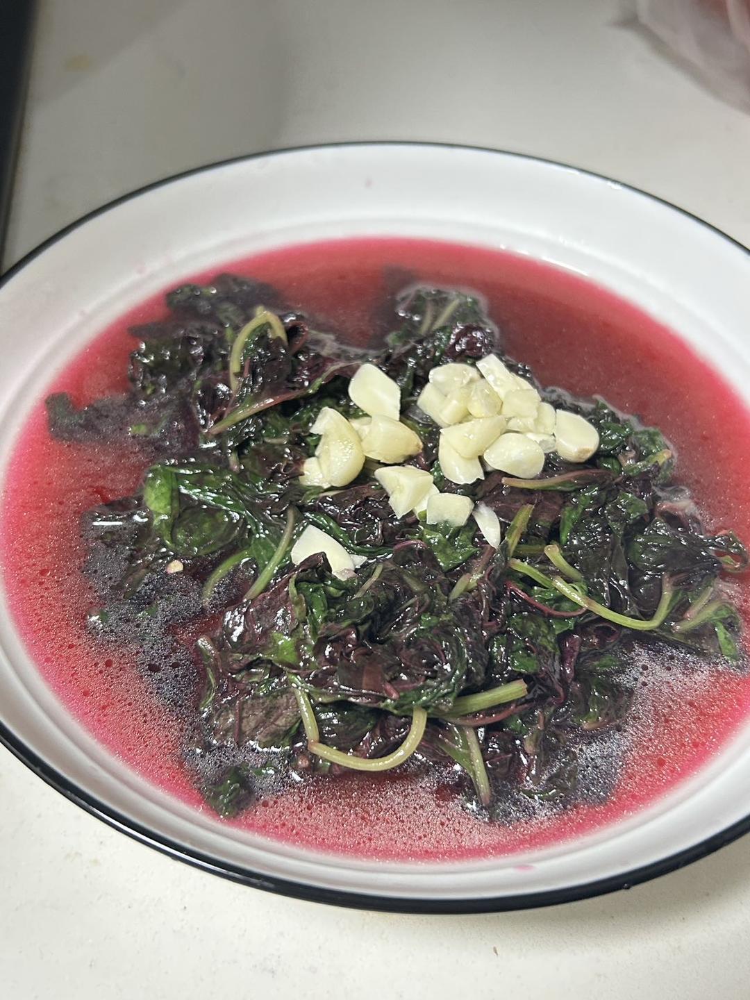 清炒红苋菜（简单菜也有窍门，一看就明白）