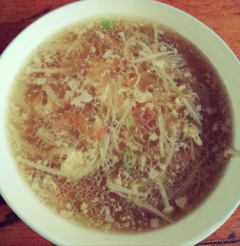 番茄金针菇鸡蛋汤