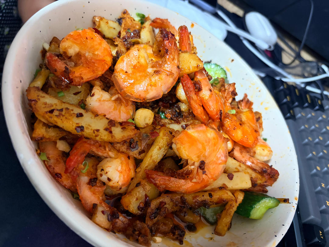 干锅土豆虾🦐