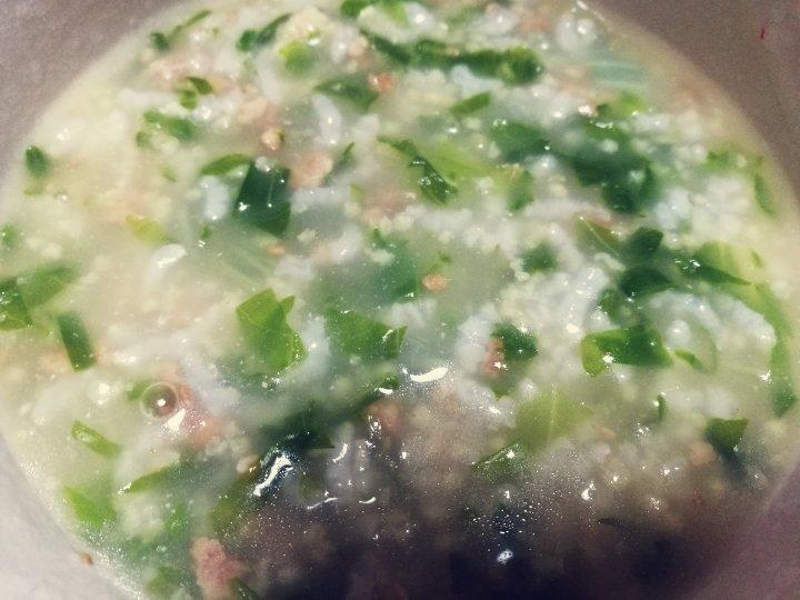 青菜瘦肉粥