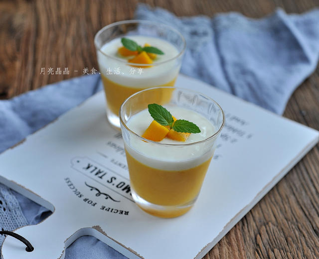 夏日甜品小魔法——芒果酸奶布丁杯的做法