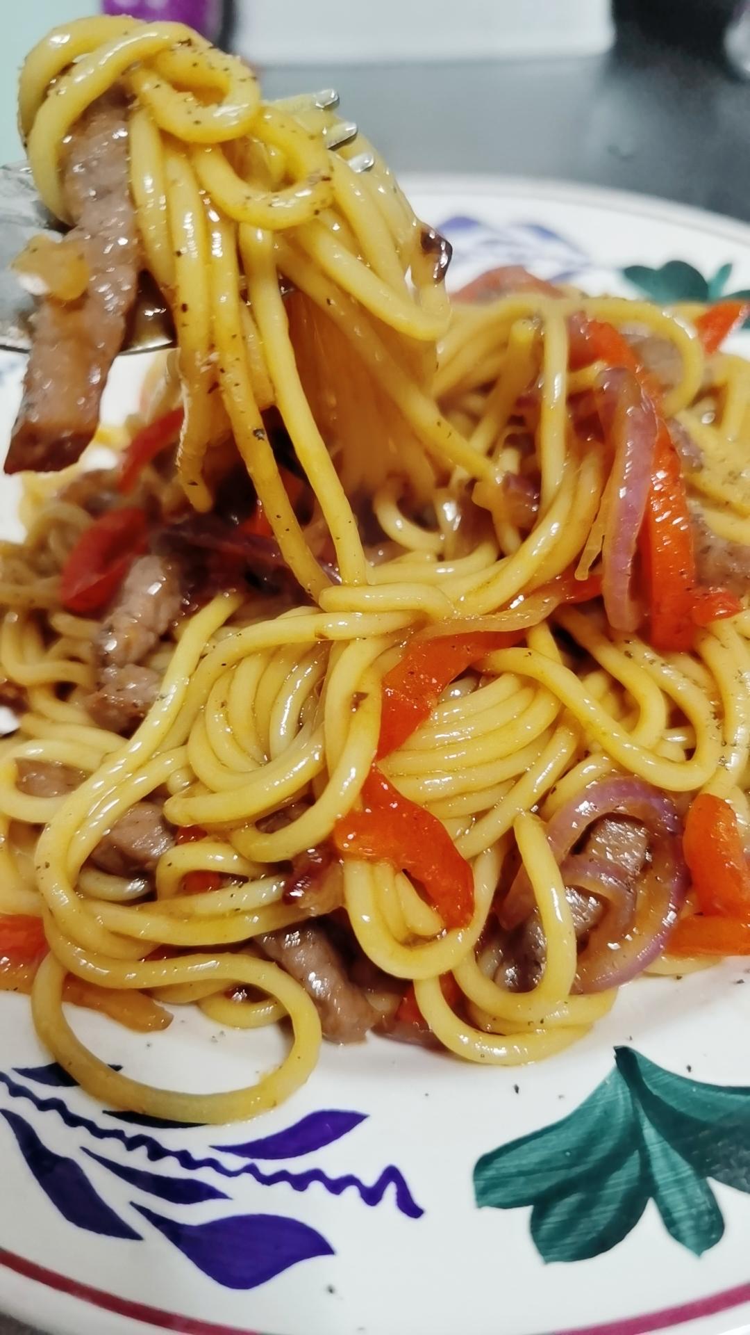 比餐厅好吃的黑椒牛柳意面🍝零失败简单教程