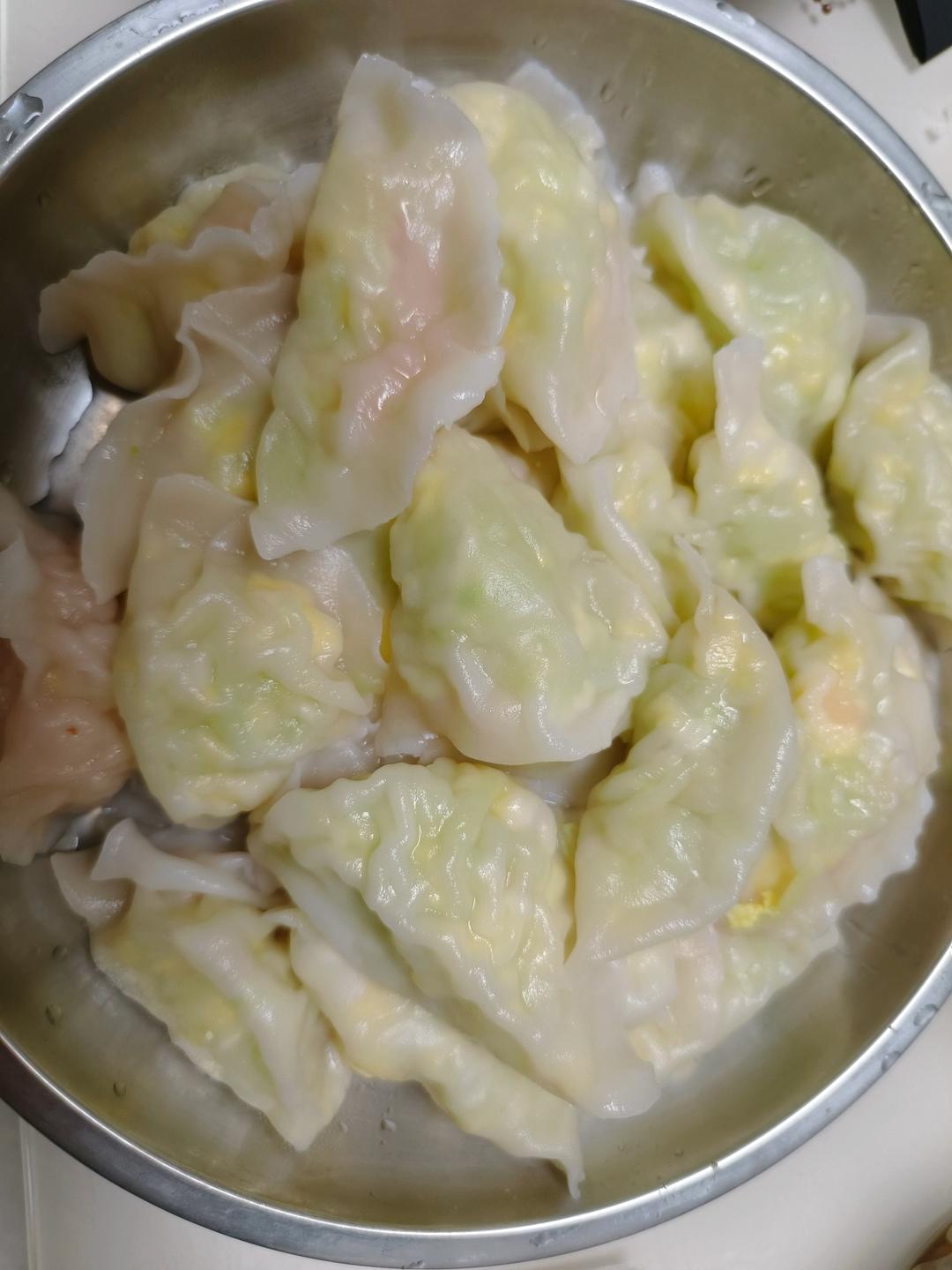 黄瓜虾仁鸡蛋饺子